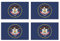 Kiwistar Aufkleber 4,5 x 3,4 cm Utah Salt Lake City - Bundesstaat Autoaufkleber USA Flagge Länder Wappen Fahne Sticker Kennzeichen - Auto - Fahrrad - LKW