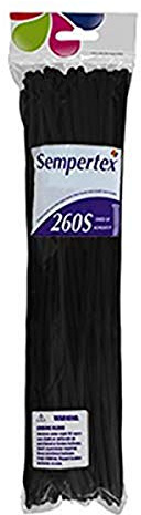 Sempertex 260 Hals-Up, liniert, modisch, schwarz, 50 Stück
