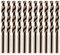 Rennie Tools - Box of 10 x 11mm HSS Gold Cobalt Jobber Drill Bit Set For Stainless Steel, Hard Metals, Aluminium, Cast Iron, Copper. Twist Drill Bit Sets Supplied In A Box. 11mm Drill Bit Set
