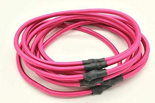 Ersatz-Bungees 36 Stück fürs Trampolin/Fitnesstrampolin Gummies versch. Farbe und Gewichtskategorien (PINK, 30-50 kg)