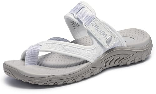 Skechers Damen Reggae-Seize The Day Sandalen, Weiß (White Wht), 41 EU