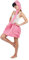 P’TIT CLOWN - 28354 - Déguisement Flamant Rose Adulte - Parfait pour Carnaval, Fêtes Costumées et Évènements à Thème – Facile à Enfiler et Prêt à l’Emploi - Polyester - Taille Unique