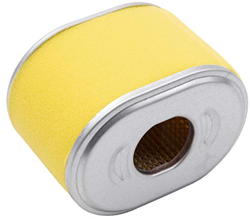 vhbw filtro dell'aria con pre-filtro di ricambio compatibile con Honda Horizontal GX160 U1, GX200 tosaerba - 10 x 7,4 x 6,9 cm, argento/giallo