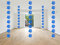 40th Glitz Blue Anniversary Birthday Metallic Hanging String Shiny Foil Banner Party Door Wall Decorations Pack of 6