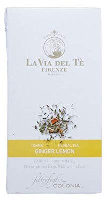 La Via del Tè Tisana Ginger Lemon tisana miscela in 20 filtri cotone