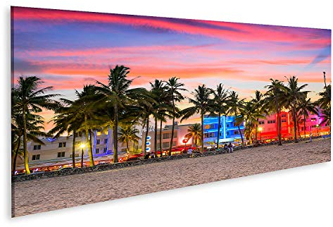 islandburner Bild auf Leinwand Miami Florida Usa Ocean Drive Bilder Wandbilder Poster