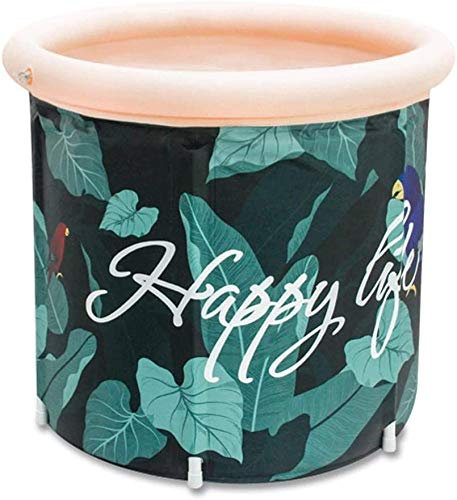 XQHD Bañera Plegable SPA Adultos Inflable Bañeras, Portátil Bañera Barril Grueso para Ducha, Mantenimiento Eficiente De La Temperatura Viaje,Green