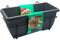 Acan Tradineur - Jardinera para balcón con Plato y Soporte metálico - PLFT - 40 x 19,5 x 17 cm - Macetero de plástico para Colgar, 8L con Plato Integrado para Agua (Gris Antracita)