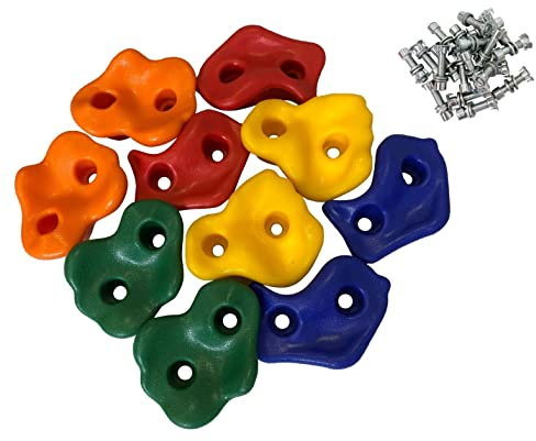 10x Klettergriffe Klettersteine Kletterwand Boulderwand für Spielturm