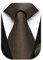 HISDERN Krawatte Braun Herren Krawatten mit Einstecktuch Punkte Krawatte Hochzeit und Taschentuch Set
