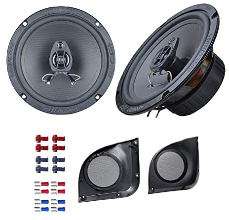 Ground Zero GZFF6.5 Lautsprecher mit Einbauset passend für FIAT Punto (188) 1999-2007 Türen vorne 240 Watt 165mm 2 Wege Koax