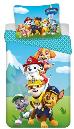 Brandmac Bettwäsche Paw Patrol, 100 % Baumwolle, wendbar, 140 x 200 cm + Kissenbezug 65 x 65 cm