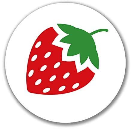 Huuraa Aufkleber Erdbeere Strawberry Geschenk 10cm Sticker Erdbeere Geschenkidee