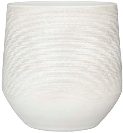 Mica Decorations Evora Pot de fleurs - 40x40x39 cm - Terre cuite - Blanc