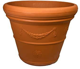 Design-Pflanztopf ROM in der Farbe Terracotta aus Kunststoff | Durchmesser von 40 bis 90 cm (Farbe: Terracotta, Größe F65) | Höhe: 49 cm