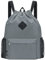 WANDF Rucksack mit Kordelzug, Sporttasche mit Schuhfach, wasserabweisender String-Rucksack Cinch für Damen Herren (Groß,Grau)