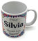 PLUS HOME Taza personalizada con nombre. Regalos personalizados con nombre y texto. Tazas con frases originales.SILVIA