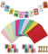 AHYDFSR 40 Stück Papier Fotorahmen, Bunt Papier Fotorahmen, Bilderrahmen aus Pappe in 10 Farben + Schnur + bunte Miniwäscheklammern, DIY Kraftpapier Bilderrahmen Hängende Wanddekoration(Bunt)