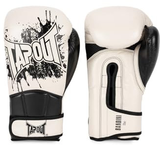 Tapout Boxhandschuhe aus Leder (1 Paar) Bandini, Ecru/Black, 16 oz, 960007