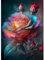 EOBROMD Diamond Painting Erwachsene Blumen, 5D Diamant Painting Bilder Erwachsene, DIY Diamond Painting Bilder Diamant Malerei Rosen Set für Wanddekoration 30x40cm