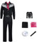 Yanny Ken Cosplay Kostüm Shirt 2023 Film Ken Leder Jacke Hut Hose Anzug Halloween Outfit (Stil 5, Large)