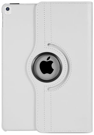 Funda de piel giratoria de 360° para Apple iPad 10.2 de 9ª/8ª/7ª generación lanzada en 2021/2020/2019 y para Apple iPad Pro 10.5 lanzado en 2017 y para Apple iPad Air 3 lanzado en 2019 (blanco)