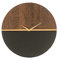 J-Line Wanduhr, Uhr mit stilvollem und einzigartigem Design, Wanduhr Modern im Industrie-Look mit Goldenen Details, Vielseitige und Funktionale Holz Uhr, Schwarz/Braun, 40x40x4 cm