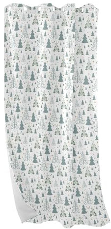 Verdunklungsvorhänge mit Weihnachtsbaum-Motiv, für Wohnung, 213,4 cm, vertikale Jalousien, Badezimmer-Vorhänge, 1 Paneel