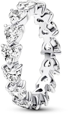 Pandora Timeless Ring Herzen, Sterlingsilber, mit klarem Cubic Zirkonia