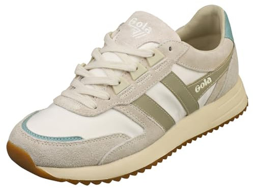 Gola Chicago Damen-Sneaker, Off-White/Wheat/Feather Grey, 40 EU