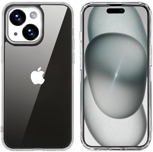Foreverquality For iPhone 15 Plus 6.7 inch Clear Case TPU PC Slim Phone Shockproof Protection
