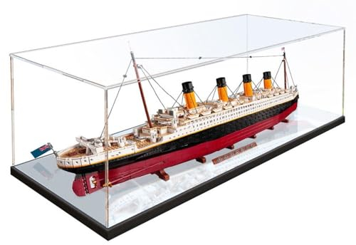 Vitrine Acrylique Compatible avec Modèle Lego 10294 Titanic, Boîte Modèle Transparente Anti Poussière (Boîte Daffichage Uniquement) A,2mm