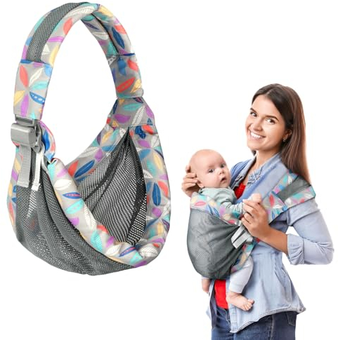 Babytrage für Neugeborene ab Geburt, Ergonomisch, Kindertrage, Verstellbare Baby Trage, Geeignet Für Babys Von 3 Bis 36 Monaten, einfach anzulegen, ideal für freihändiges Elterndasein