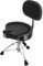 Drum-Hocker mit Rückenlehne Gepolsterter hydraulischer Drum-Stuhl Höhenverstellbarer Drum-Hocker mit stabilem Bass Komfortabler Memory-Foam-Drum-Sitz für erwachsene Trommler Gitarristen Schwarz