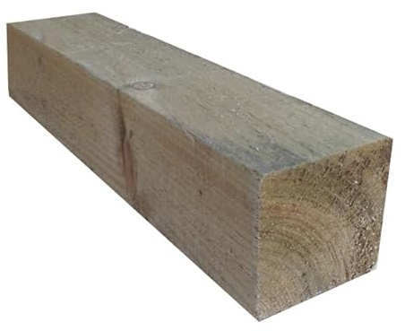 Square wooden post 8ft X 4 fence posts stained treated garden timber wood 2.4m X 100mm, Timber Fencing Post Fence,4 x 4 fence posts,4x 4 wood post, 4x 4 timber posts (1)