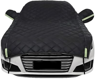 Generic Hagelschutz für VW Tiguan Allspace 2022 2021 - Present,Professionell angepasste verdickte Hagelschutz-Halbautoabdeckung,Black-Hatchback Car