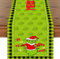 Weihnachten Tischläufer 33 x 183 cm, Leinen Weihnachts Tischläufer Leinen Tischwäsche, Küche Tischdecke Esstisch Tischdeko Tischband Dekoration für Drinnen und Draußen Urlaub Party(Grün)