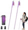 OKHEALING High Strength Carbon Fibre Trekking Poles 2 pcs, Folds Into 5 Sections, Lightweight and Strong, Protects Joints, Suitable for Hiking, Trekking and Mountaineering (Purple, 110cm)