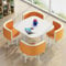 Modernes rundes Esstisch-Set, 5-teilig, 80 cm Tisch und 4 Stühle, perfekt für Wohnzimmer, Büro oder Küche, stilvolles Design