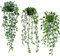 3 pièces Plantes artificielles suspendues, plante artificielle, plantes suspendues avec pots, plantes artificielles, plantes plastiques vigne plante verte, Fake Plant pour balcon bureau mur décoration