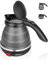 Reisewasserkocher klein 0,5 liter Wasserkocher faltbar Miniwasserkocher Tragbarer Mini-Wasserkocher Faltbarer Reise-Wasserkocher Kompakter Mobiler Camping-Wasserkocher 750 Watt