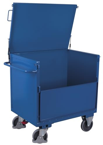 Cordes Blechkastenwagen 1165x730x1115 mm mit Einer Seitenklappe und Deckel anthrazit