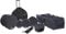 Drum Taschen Set Pro II, Cymbal Bag, StickBag, Hardware Trolley, Gepolstert, für 20-24 Zoll Drums, inkl. 10 Zoll Practice Pad, Ideal für Musiker, Drummer