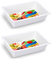 AC - Pack de 2 Bandejas Frigorificas - Capaciadad de 6 L - Fabricado en Plástico - Apto para Microondas y Congelador - 10 x 39 x 25 cm - Color Blanco
