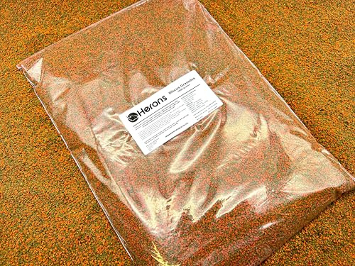 HERONS Discus Granules 1kg - Premium Quality Fish Food, Colour Enhancing Pellets For all Discus and Cichlids, Rich in Amino and Omega-3 Fatty Acids, Staple Food - 1000 Grams