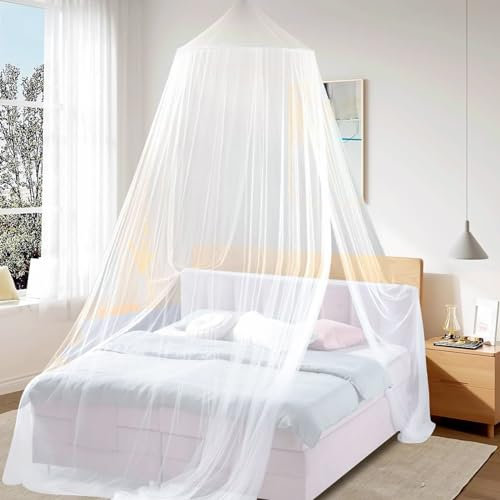 JWDMHSJ Moskitonetz Bett, 60x 250x1100 cm, Moskitonetz Bett Baldachin für Einzelbett Doppelbett, Reise mückennetz, Feinmaschiges Betthimmel Mückennetz, für Zuhause und Indoor Outdoor