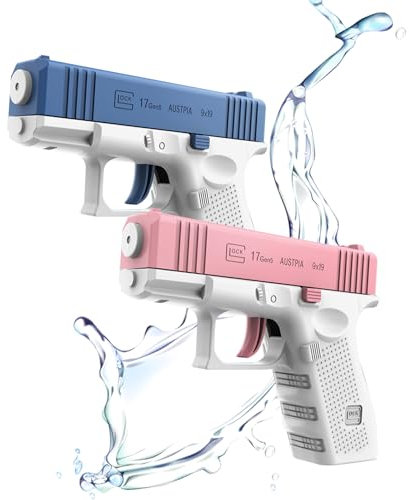 2 Pack Water Pistol Gun Toys, Small Water Guns, Summer Water Blaster Set for Outdoor Pool, Beach, Garden, Party, Easy-to-Use Water Shooter Toys for Boys and Girls