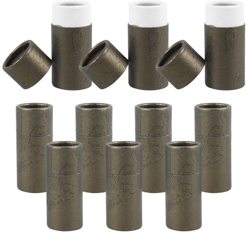 Yardwe 10pcs Packaging Tube Box Packaging Box Cylinder Kraft Paper Easy to Store Lightweight Simple Elegant Gift for Tea Leaves and Essential Oil Bottles