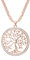 Mianova Damen Lange Halskette Kette Lebensbaum Anhänger mit Swarovski Elements Strass Kristall Steinen Lang Rosegold