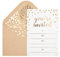 50 Stück Einladungskarten – You are Invited in Goldfolien-Buchstaben – für Hochzeit, Brautparty, Babyparty, Geburtstagseinladungen – 52 Umschläge enthalten – 10,2 x 15,2 cm